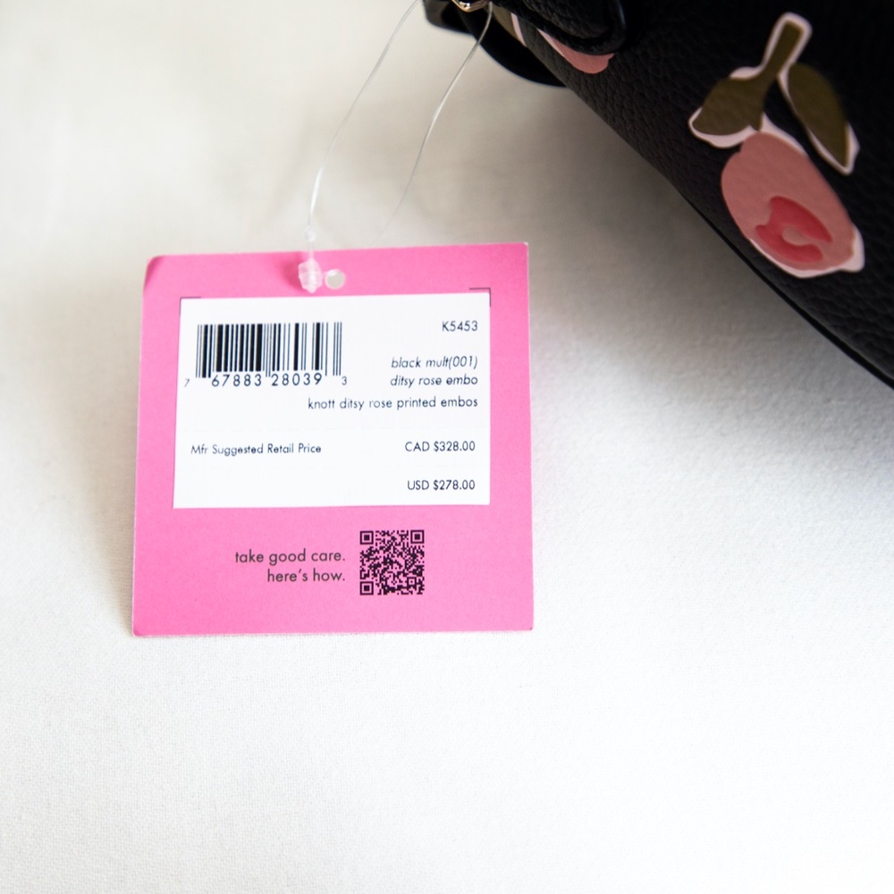 Kate Spade Ditsy Rose Medium Saddle Bag with Knot - Picture 4 of 7